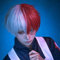 Anime Cosplay Perücken cos Todoroki Shoto Perücke Cosplay Rot Weiß