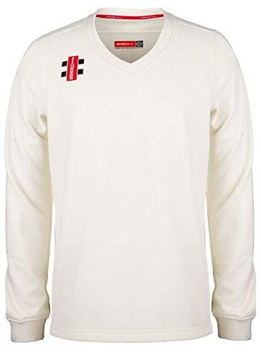 Pro Performance Junior Cricket Sweater - Ivory (9-10 Yrs)