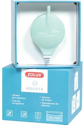 Zolux - Bulleur aérateur 1.5w débit 18.6 L/h Vert pour Aquarium Max 50 litres