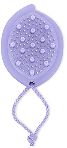 WetBrush Go Green Scalp Massager and Exfoliator, Soft This Bristles to Exfoliate and Larger Bristles for Exfoliating, Infused with Lavender Oil to Soothe and Calm Scalp, Purple