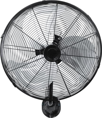 Abrila - Ventilador de Pared ARRECIFE | Negro/Playa con 3 Velocidades Ajustables | Orientable y Oscilante | 90W de Potencia y 45D | Ideal para Todo Tipo de Estancias