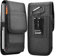 cadorabo mobile phone case with belt clip compatible with Apple Watch Series 1 & 2 & 3 (42mm) in BLACK -360 degree protective cover with belt loop in nylon -belt pouch with carabiner and pen holder