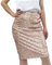MUNAFIE Damen Glitzer Rock Pailletten Rock Sexy Party Rave Skirt Outfit Wickelrock Röcke für Damen Champagner-XXL