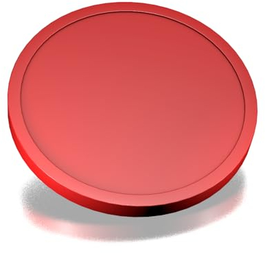 CombiCraft Grand Emballage jeton de Caddie Vierge en Plastique Format d'un Euro Rouge - 1000 pièces