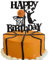 Xsstarmi 1 Packung Tortendeko Basketball Geburtstag Tortenaufsatz Glitzer NBA Star Sports Basketball Kuchen Topper für Männer Jungen Geburtstag Zubehör für Party Kuchen Dekorationen Schwarz