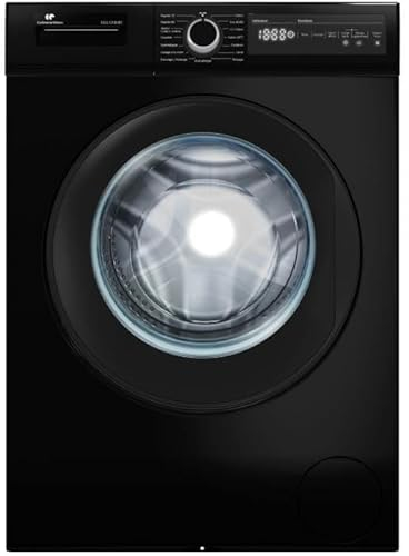 Lave-linge hublot CONTINENTAL EDISON CELL12140IBT - 12 kg - Largeur 59,6 cm - Classe A - 1400 trs/min - moteur induction - noir mat
