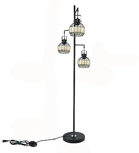 LIFENGFF Lampadaire Industriel LED en Forme d'arbre en Forme de Cage en rotin, éclairage de Lecture à Poteau Haut (Couleur : D, Taille : 220-240 V) (D 220)