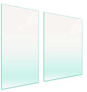 DarHaus Copri piano cottura induzione 30x52 cm e 60x52 cm copertura per piano cottura in vetroceramica 1 pezzi universale per piastre di cottura paraspruzzi tagliere in vetro temprato trasparente