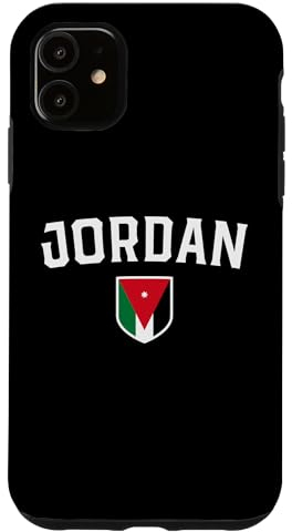 Hülle für iPhone 11 Jordanische Flagge, klassischer sportlicher Abzeichenstil