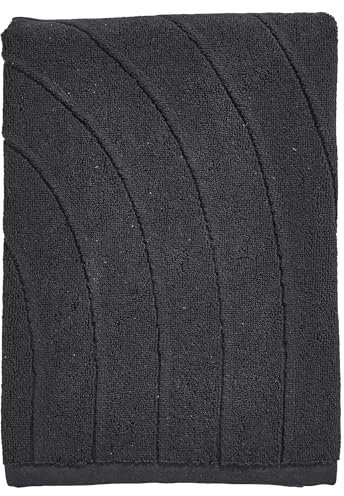 Zone Denmark Time Handtuch, Badehandtuch, Duschtuch aus 100% Baumwolle, 70 x 140 cm, Schwarz
