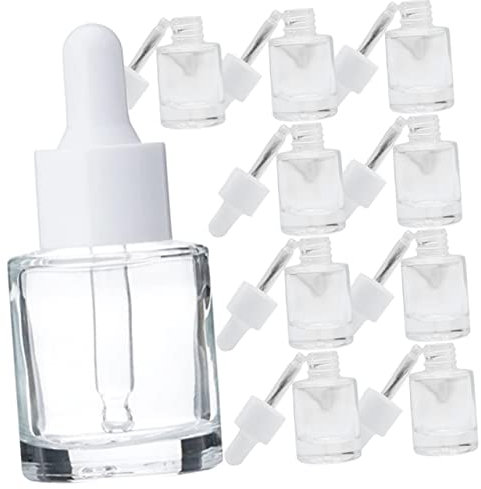 BELLIFFY 20pièces Flacons Transparent Avec Pipette Bouteilles Rechargeables Pour Huiles Essentielles Et Cosmétiques Et Pour Voyage