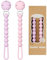 TYRY.HU Silicone Dummy Clip for Baby,One Piece Pacifier Clips,Pacifer Chain Holder Set for Boys and Girls,Fits Most Pacifiers and Teething Toys,2 Pack Unisex Newborn Universal