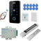 YAVIS Kit Système de Contrôle d'Accès WiFi TUYA, Clavier D'empreintes Tactile avec Écran, Serrure Magnétique Electrique 280kg/600lbs, Étanche, RFID NFC 125KHz/13.56MHz, Alimentation 3A, Sonnette Porte