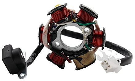 Magneto Stator 6 Pole Magneto Flywheel Stator For GY6 50cc 125cc 150cc PIT Quad Dirt Bike ATV Buggy Scooter Moped Motorcycle Voltage Regulator