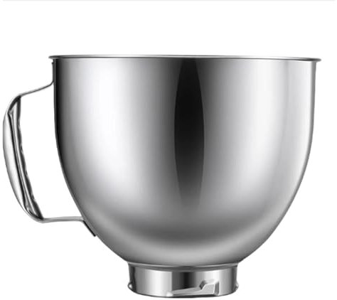 Bol mélangeur en acier inoxydable, compatible avec Kitchenaid Classic et Artisan de 4,5 à 5 litres les séries, bol mélangeur sur socle à tête inclinable, lavable au lave-vaisselle