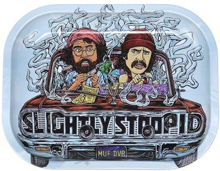 Rolling Trays Premium Metal Tray with Design - Perfect Size for Home Or Travel Accessories