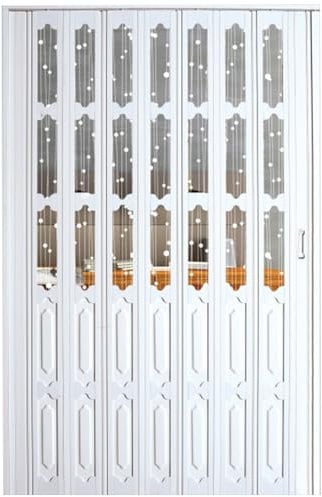 Moderne Acryl-Schiebetür 24 70 Zoll Breite Multifold Innentür für Küche Speisekammer Schlafzimmer Badezimmer Büro Farbe Weiß