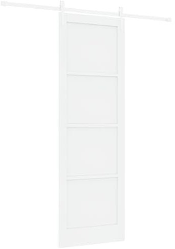 Puerta Corredera vidaXL con Juego de Hardware Blanca 78x232 cm Madera Sólida de Pino, Puerta Interior vidaXL 'ORKDAL'Blanca 78x232x4 cm Madera Sólida de Pino