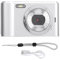 Appareil Photo numérique Culnflun, écran IPS 2,4 Pouces, Photo 48 MP, vidéo 2,7 K, Zoom 8X, autofocus, Portable, léger et Compact, avec Batterie 700 mAh, pour Enfants et étudiants. (Argent)