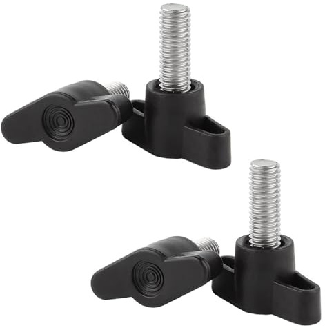 QZKJQDD 4 Stück Rändelschraube M8, M8 x 20mm 304 Edelstahl T-förmige Klemmschraubenknopf, Daumenschrauben Griff, Flügelschraube M8, für schnellen Austausch des Handfestziehknopfs