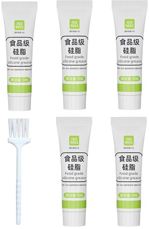 Graisser pour les joints toriques | Tube à graisse en silicone de 5 pack | Graisse de plombier lubrifiant en silicone pour les applications exigeantes et une utilisation prolongée