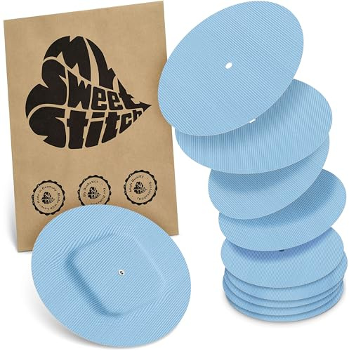 MySweetStitch – 10–25× Cerotto Simplera rotondo, overpatch Ø 70 mm, delicato sulla pelle, impermeabile e traspirante (Azzurro ghiaccio, 10)