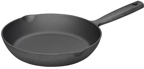 Fiskars Folken Gusseisen-Bratpfanne, 22 cm, Unbeschichtet | Pfanne für alle Herdarten, Grill und offenes Feuer, 1075701