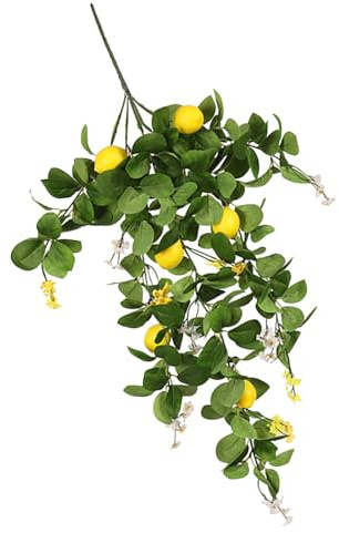 SUPVOX Branche de Citron Artificielle en Plastique pour Décoration Intérieure, Plante Artificielle Verte Réaliste pour Salon et Chambre