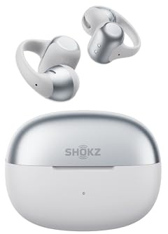 SHOKZ OpenDots 2 Open-Ear Clip-On Earbuds, Dolby Audio, Grey | Bluetooth 6.1, Dolby Audio, Deep Bass, 40H Playtime, IP57, AI Clear Calls, Wireless Fast Charging, Commuting, Sports, Work