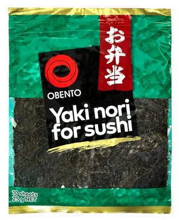 Obento Yaki Nori for Sushi 10 x 25g (Pack of 10)