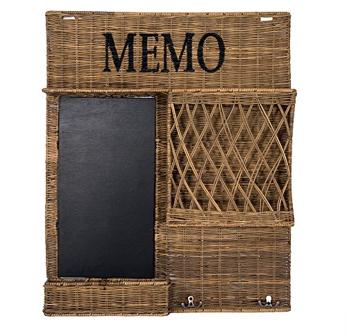 Vintage Line Wandorganizer Memo Rattan Memoboard Naturrattan Tafel Organizer Hängeorganizer