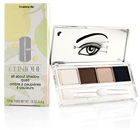 Clinique All About Shadows Palette di Quattro Ombretti, 14 Skinny Dip, 4.8 g