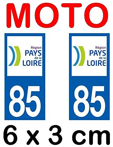 Aufkleber für Nummernschild Motorrad DPT 85 Vendée