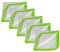 Liquid Elements Panno in microfibra per auto - Panno per vetri e cristalli - Panno in microfibra ad asciugatura rapida - Cura efficace dell'auto - Panno per vetri senza aloni - 35x35 cm (5 pezzi)