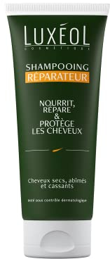 LUXÉOL - Shampooing Réparateur - Nutrition & Protection - Douceur & Résistance - Soin Cheveux Secs, Abîmés & Cassants - 87 % D'Ingrédients D'Origine Naturelle - Fabriqué En France - 200ml