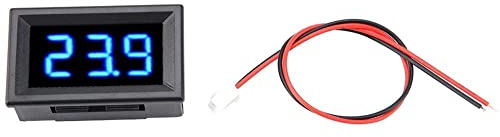 Digital Voltmeter DC 2,5-30 V LED Anzeigefeld Spannungsmesser Spannungsanzeige Messgerät 0,56 Zoll Zwei Draht Volt Anzeigefeld, LED Voltmeter (Blau)