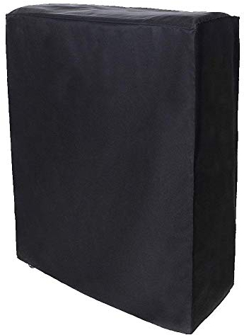 Fdit Black Folding Bed Cover, 85 * 33 * 107cm 210T Polyester Fabric Portable Protective Cover for Courtyard Swimming Pool Beach Chair