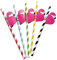 Cocktail Pailles,50 Pack Cocktail 3D Flamingo pailles Paille en Plastique pour Cocktail Boissons Tropicales Fête D'anniversaire Mariage Célébration Fête