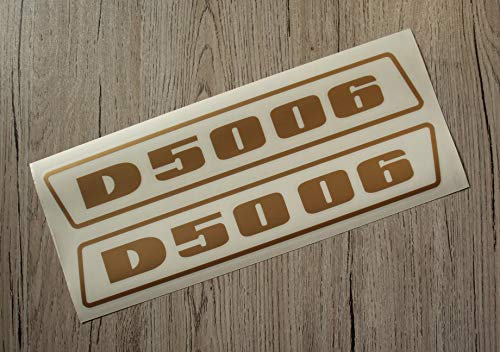 Deutz Aufkleber für Traktor D5006 Logo Emblem Sticker Label gold (bis 1974)