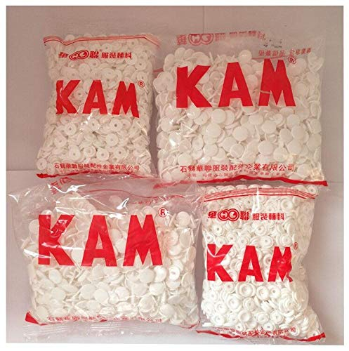 BTKNOO 1000set Weiß/Schwarz Kam Druckknopf T3 T5 T8 Großhandel Komplettsätze KAM Druckknöpfe Press Poppers Resin Druckknöpfe, Schwarz, T8 14MM