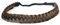 BOBIYA 2 Stränge Kunsthaar Geflochtenes Stirnband Klassisches Chunky Geflochtenes Stirnband Elastisches Stretch-Haarteil für Frauen Mädchen (Dark Brown)
