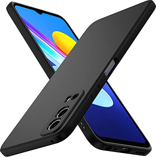 ivoler Silikon Hülle für Vivo Y72 5G / Vivo Y52 5G mit Kameraschutz, Ultra Dünne Weiche Stoßfest Schutzhülle Flexible TPU Matte Schwarz Handyhülle Kratzfest Case Cover