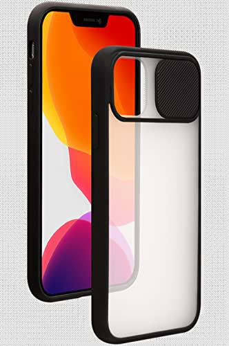 Coque pour iPhone 13 Mini Slide + Cache Coulissant pour caméra Contour Noir Bigben