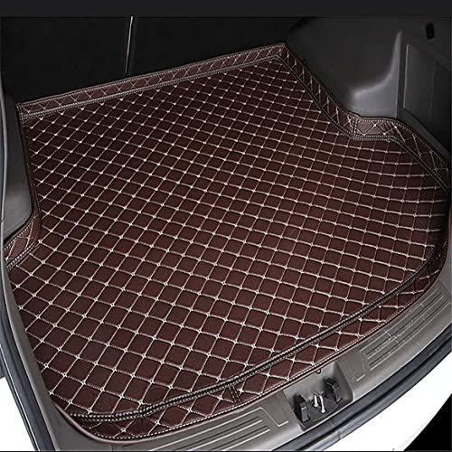 XXDP-QYCCS Auto Leder Kofferraummatten FüR BMW 5er F07 GT 2009-2017 / F10 Limousine 2010-2017 520I 528I 530I 535I 550I, Dauerhaft rutschfest Wasserdicht Fracht Schutzmatte