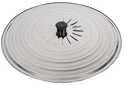 EUROXANTY Tapa Multiusos para Sartenes y Ollas | Antisalpicaduras Con Mango Ergonómico | Metal | Varios Diámetros | 34 cm