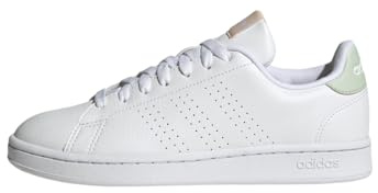 adidas Damen Advantage Sneaker, FTWR White FTWR White Linen Green, 39 1/3 EU