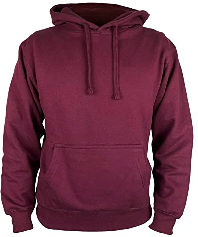 Vasego|Mens Plain long sleeve Hoodie Fleece Pull-Over|Soft and comfy Adult Top Sweatshirt Hoodies|Work and longe wear | Uni-Sex |