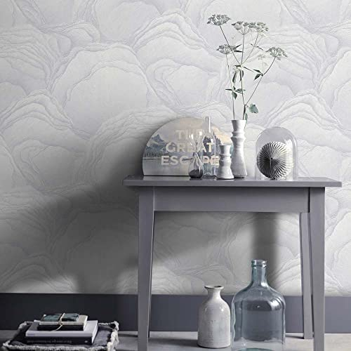 Erismann Vliestapete Grau Creme Glanz Glitzer Schiefer Optik Gestein 10298-31