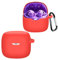 QINOUK Funda para JBL Tune Flex, [Antihuellas] Funda de Silicona Blanda, con Clip en Forma de D, Funda Protectora para JBL Tune Flex-Rojo