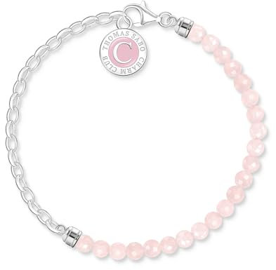 THOMAS SABO Charm-Armband mit Beads und Kettengliedern Silber Recyceltes 925 Silber, Kaltemail, 12-15 cm, A2130-067-9-L15V